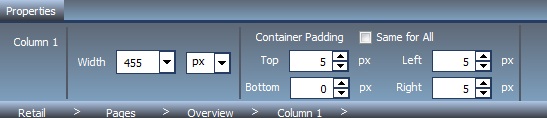 Column properties