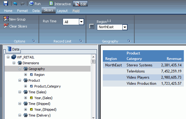 Region as Slicer
