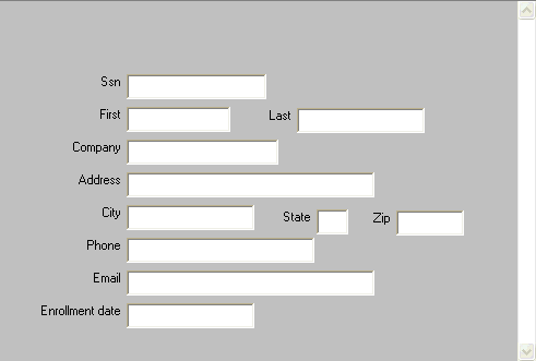 WebFOCUS Maintain application example 