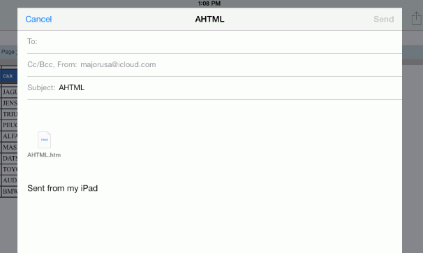 E-mail window