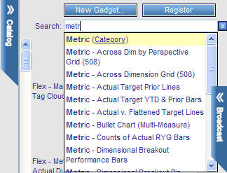 Gadget Catalog Search