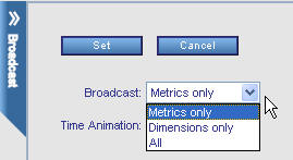 Broadcast drop-down list
