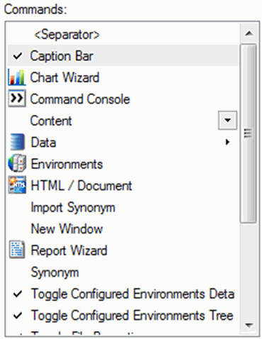 Command groups and submenus
