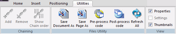 Utilities tab