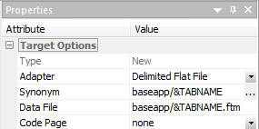 Delimited Flat File target