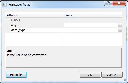 Function Assist Dialog Box