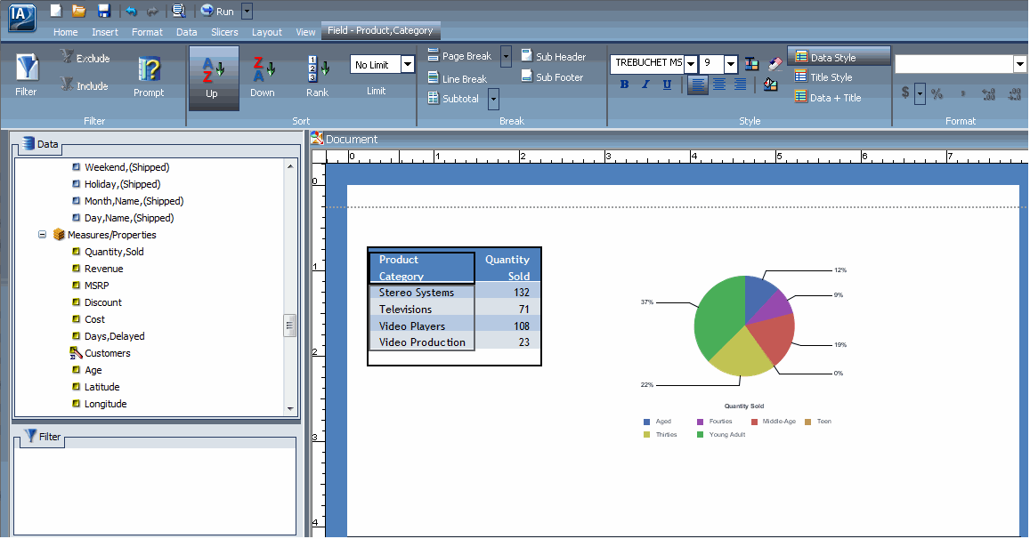 Select Field in Report