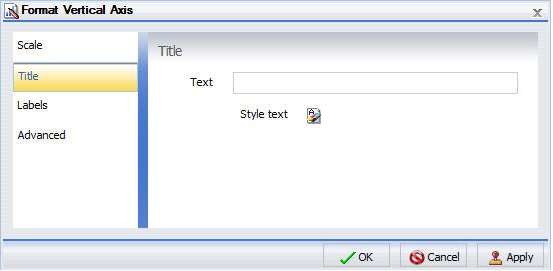 Format Axis Dialog Box Title Tab