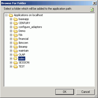 Browse folder dialog box