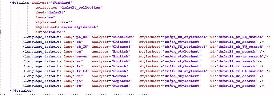 Language Defaults in Collections.xml file