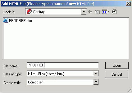 Add HTML File