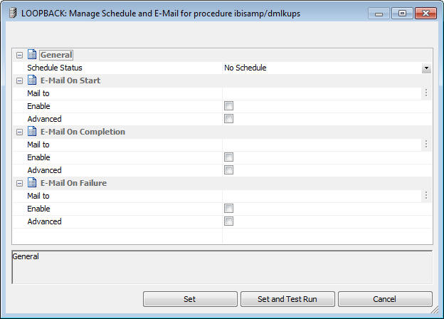 Manage Schedule dialog box