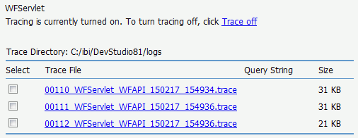 WebFOCUS Client traces example