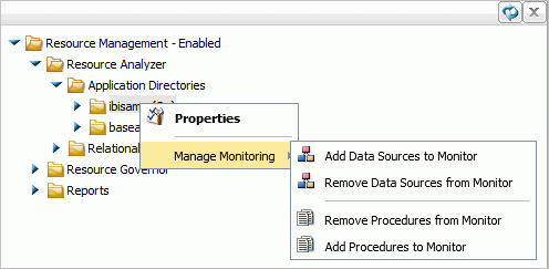 Manage Monitoring options
