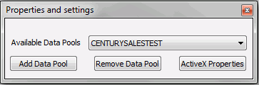 Properties and settings dialog box