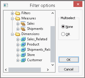 Filter Options dialog box