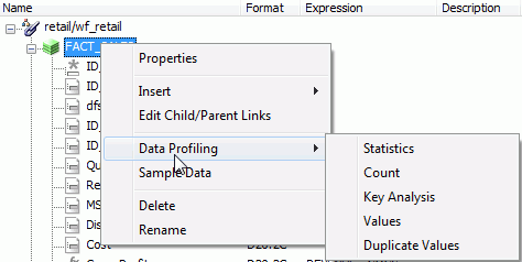 Data Profiling options
