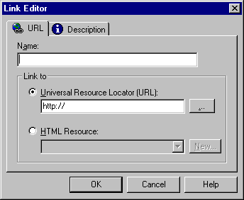 Link Editor dialog box