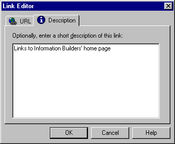 Link Editor dialog box