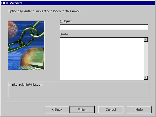 URL Wizard dialog box