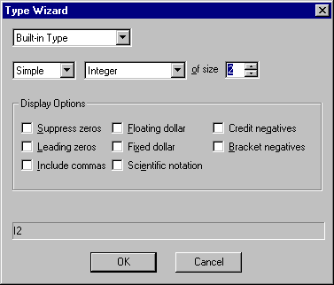 Type Wizard dialog box