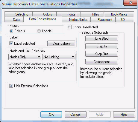 Data Constellations tab