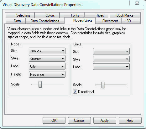 Nodes/Links tab