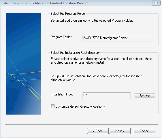Select Program Folder window