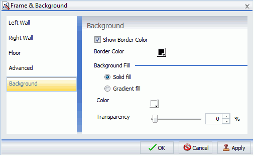 Frame and Background Dialog Box Background Tab