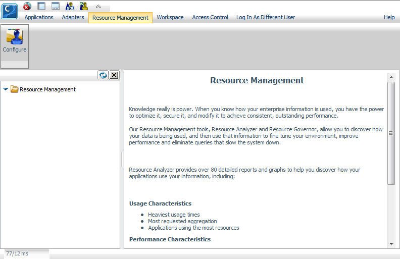 Resource Management page