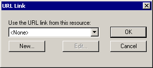 URL link dialog box