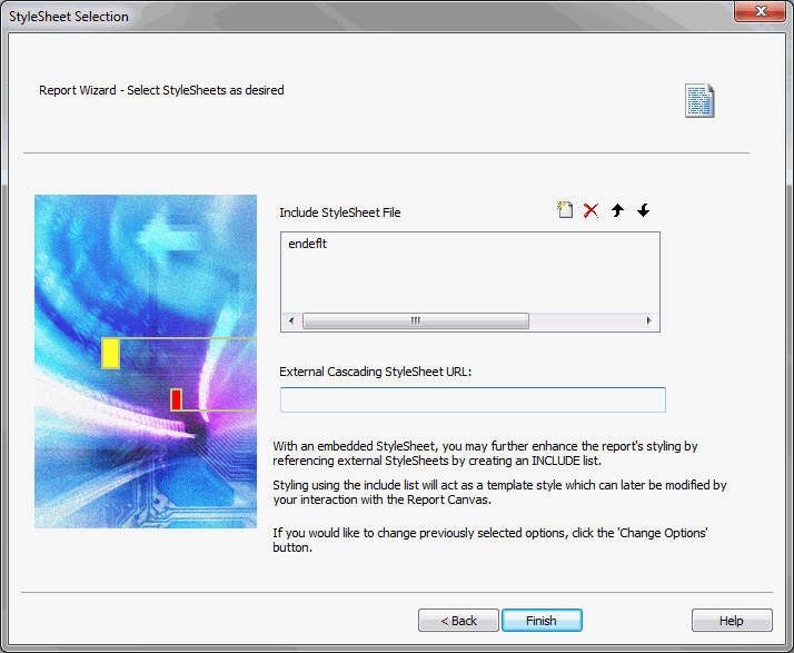 StyleSheet Selection window