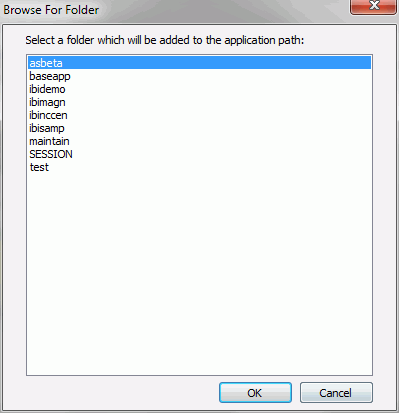 Browse For Folder dialog box