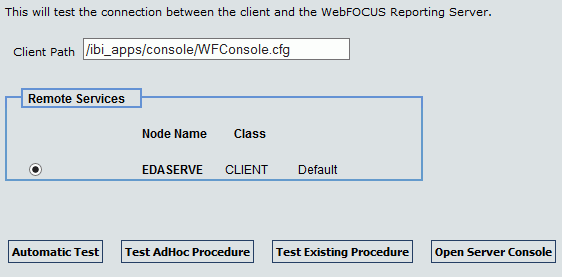Reporting Server test