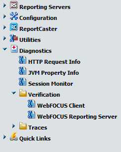 Diagnostics menu