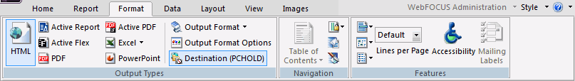 Format tab resized