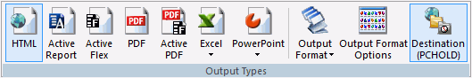 Output Types group