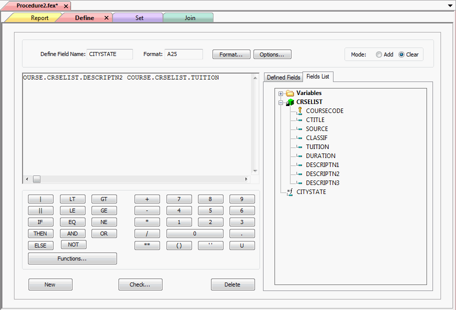 Tabbed canvases for procedures with multiple components