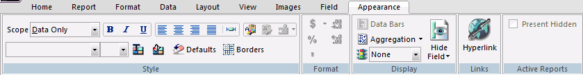 Appearance tab