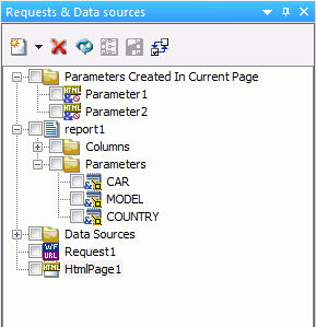 Requests section of Tasks and Animations panel