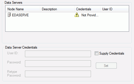 Data Servers section
