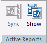 Utilities tab, active reports group