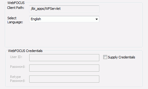 WebFOCUS Client area