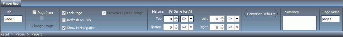 Page properties