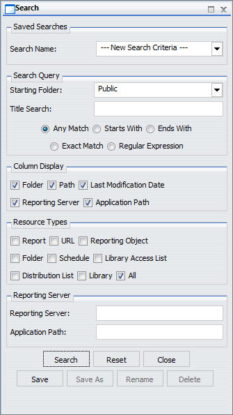 Search Dialog Box