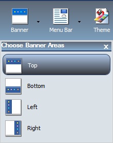 Choose Banner Areas option