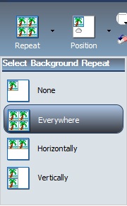 Select Background Repeat option