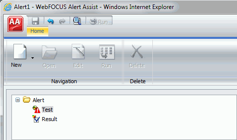 Active New option in ribbon