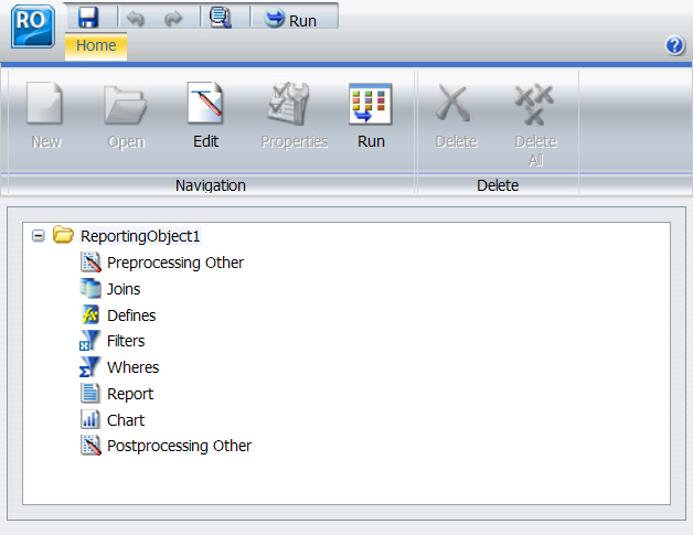 Browser Reporting Object tool