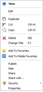 URL Context Menu